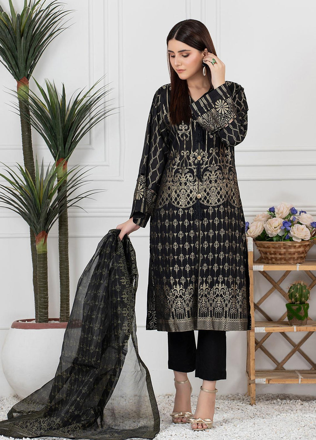 Mosaic Casual Pret  Cotton Jacquard 3 Piece COCO
