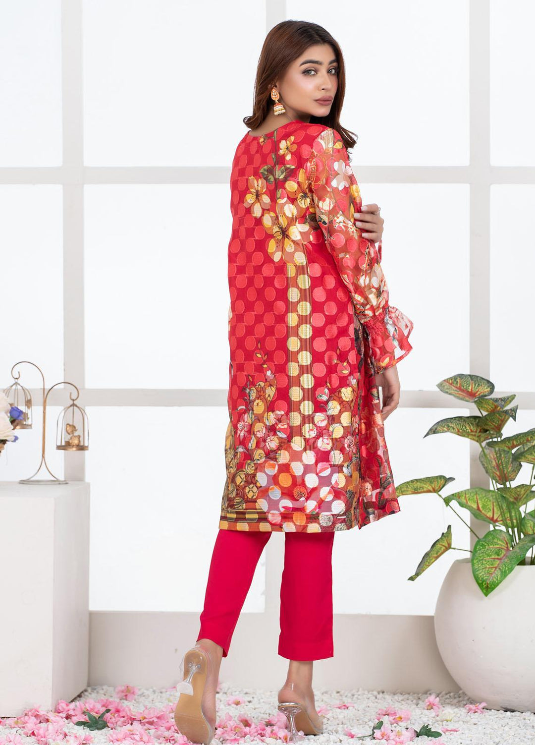 Mosaic Luxury Pret Embroidered Organza 2 Piece Suit MS21L FLORAL