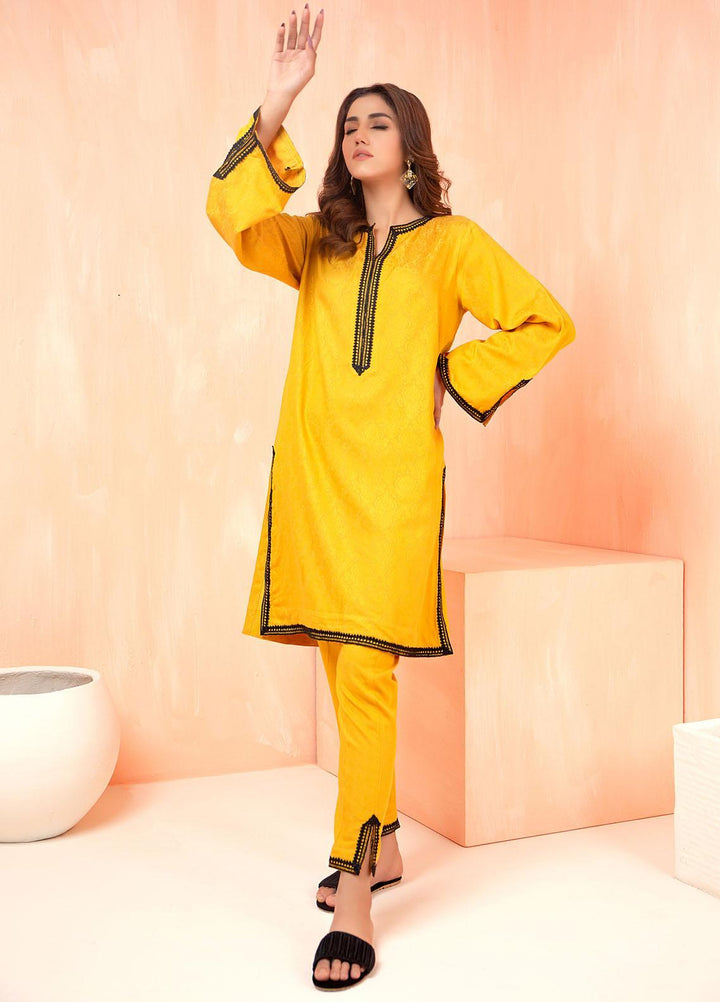 Mosaic Casual Pret   2 Piece Suit MS22SP MUSTARD