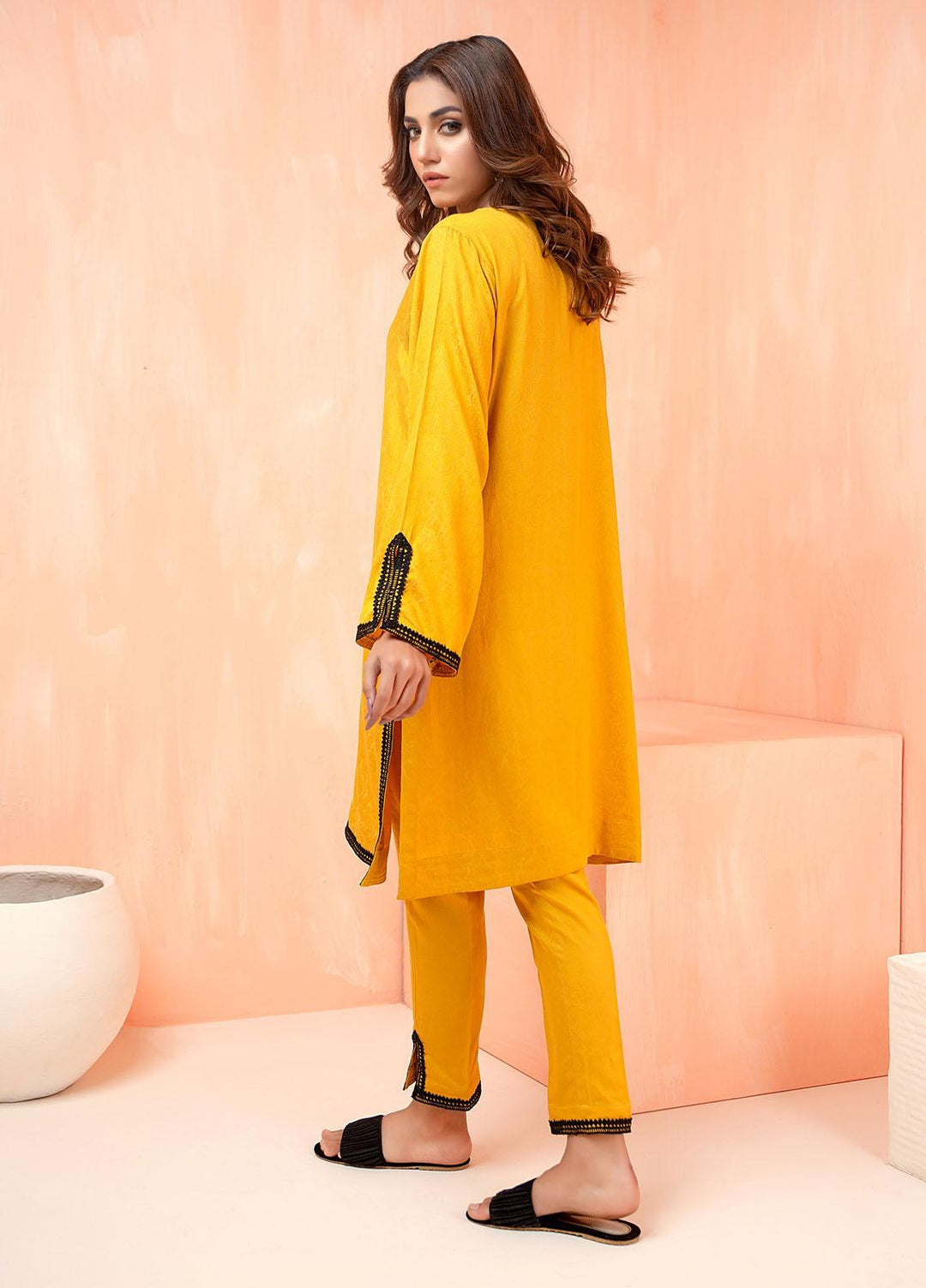 Mosaic Casual Pret   2 Piece Suit MS22SP MUSTARD