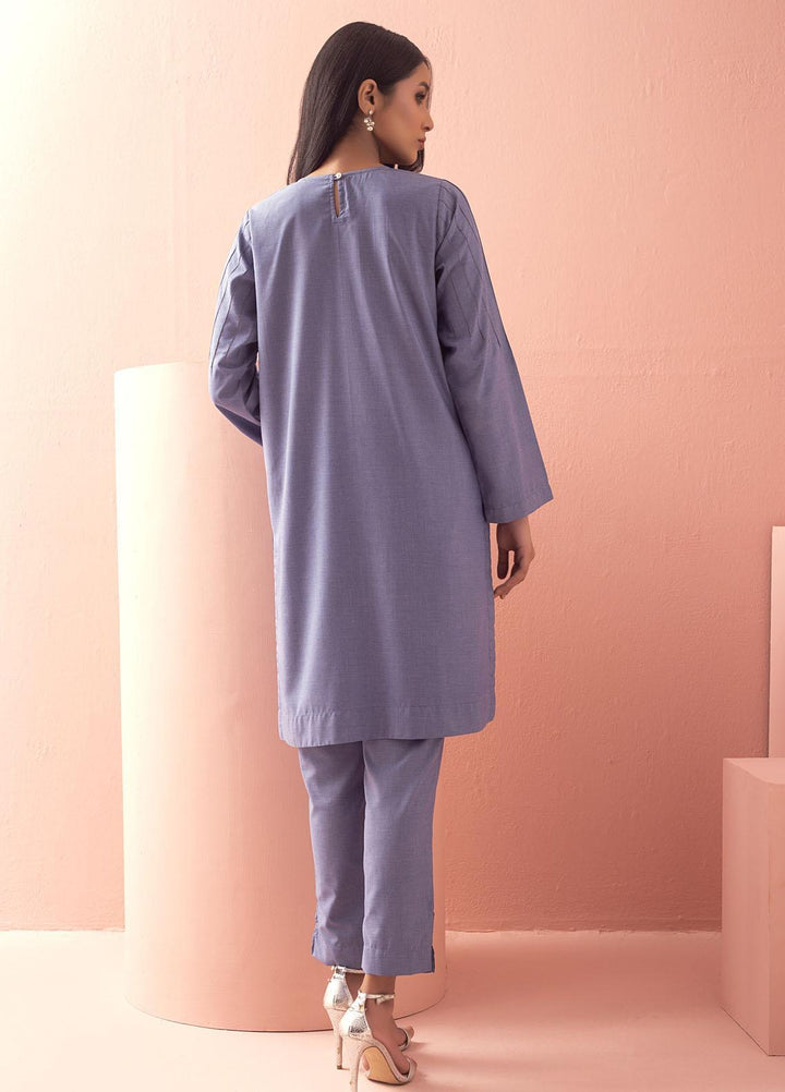 Mosaic Casual Pret  Cotton 2 Piece Suit 111039 DELPH BLUE