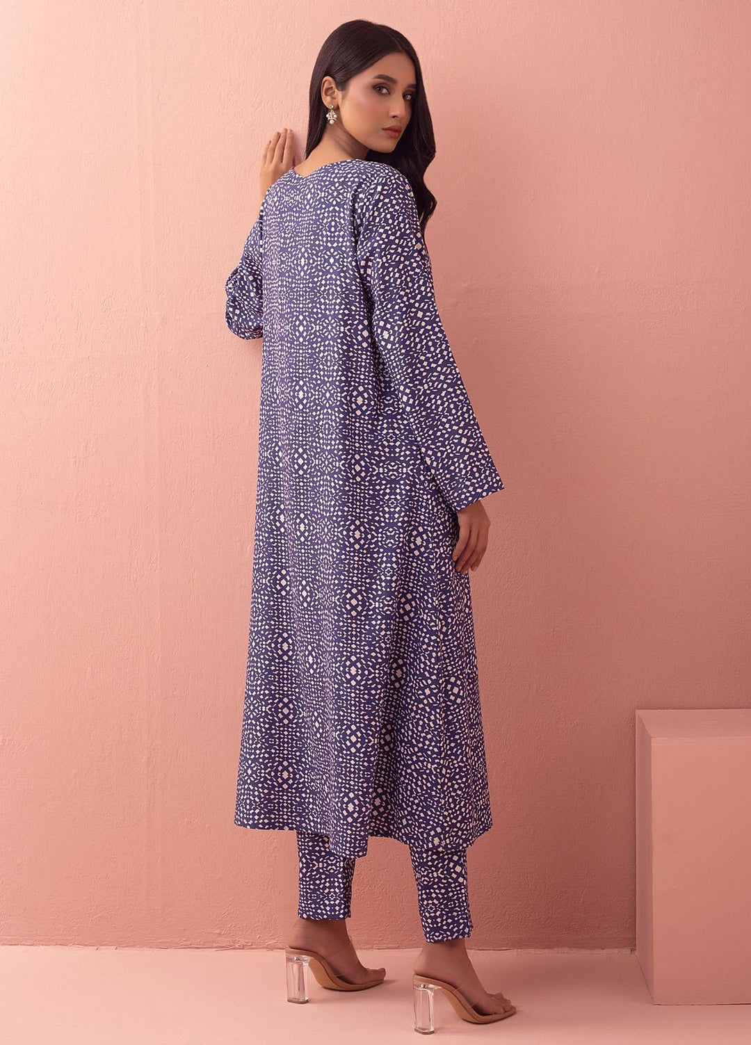 Mosaic Casual Pret  Cotton 2 Piece Suit MS22SP-2 BLUE