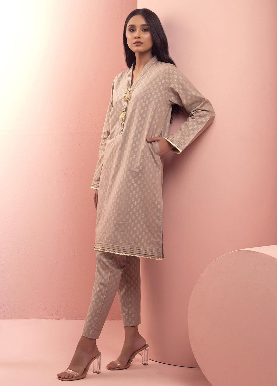 Mosaic Casual Pret  Cotton 2 Piece Suit MS22SP-2 JADE