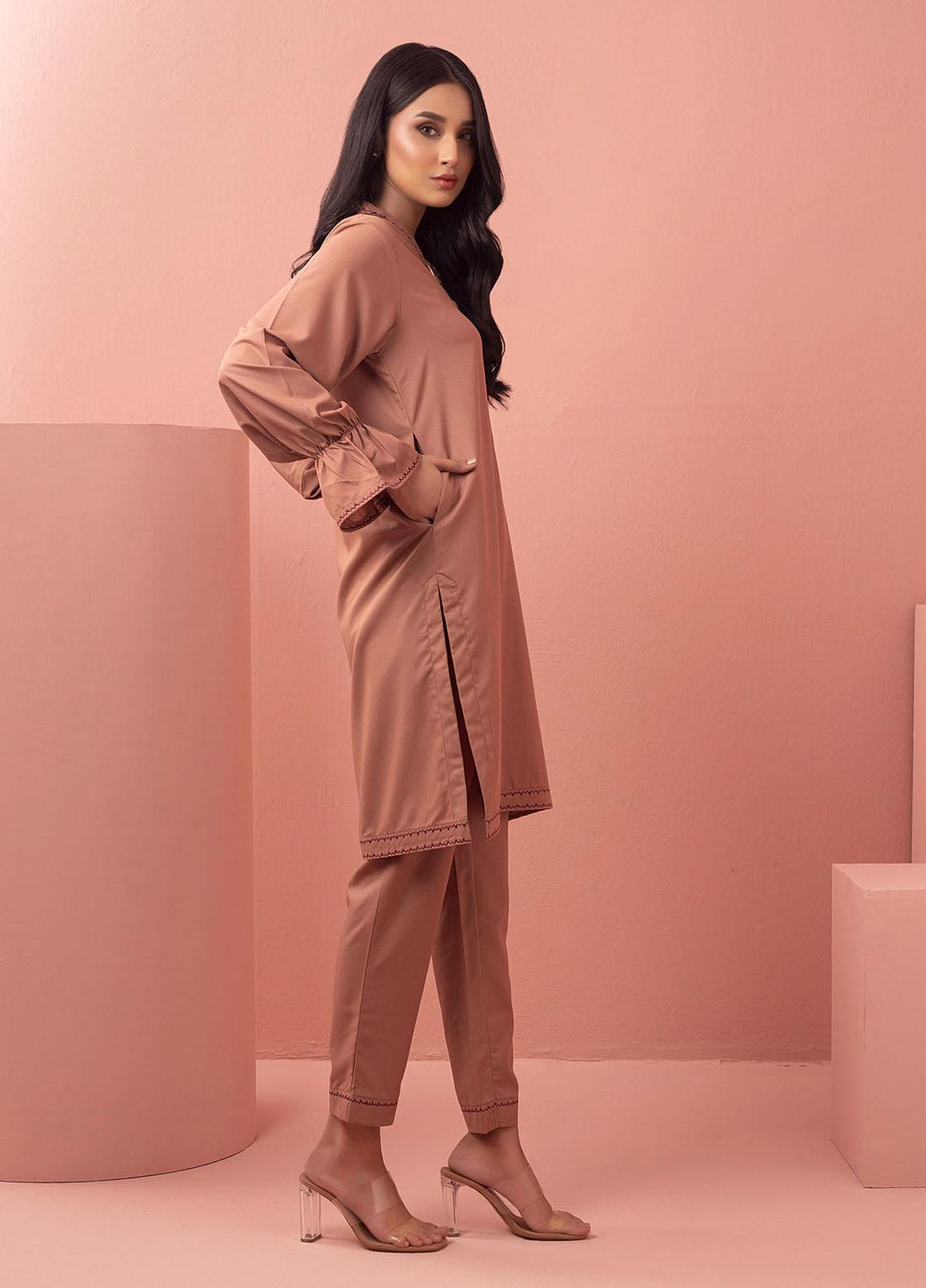 Mosaic Casual Pret  Wash N Wear 2 Piece Suit MS22SP-2 TAN