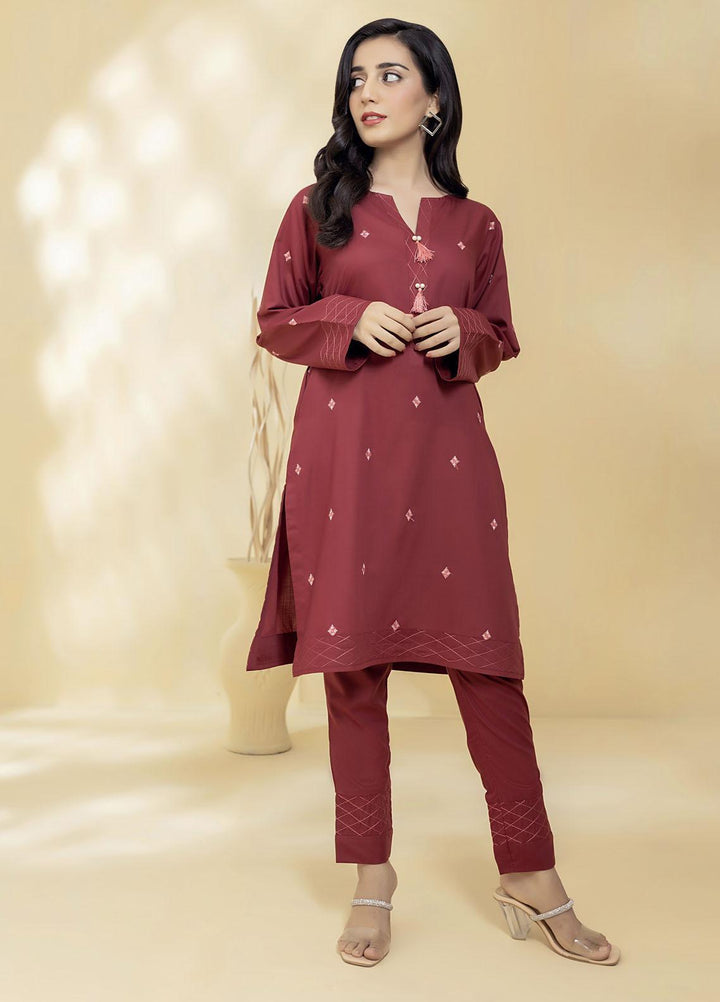 Mosaic Casual Pret  Cotton 2 Piece Suit MS22SP-2 111046 CRIMSON