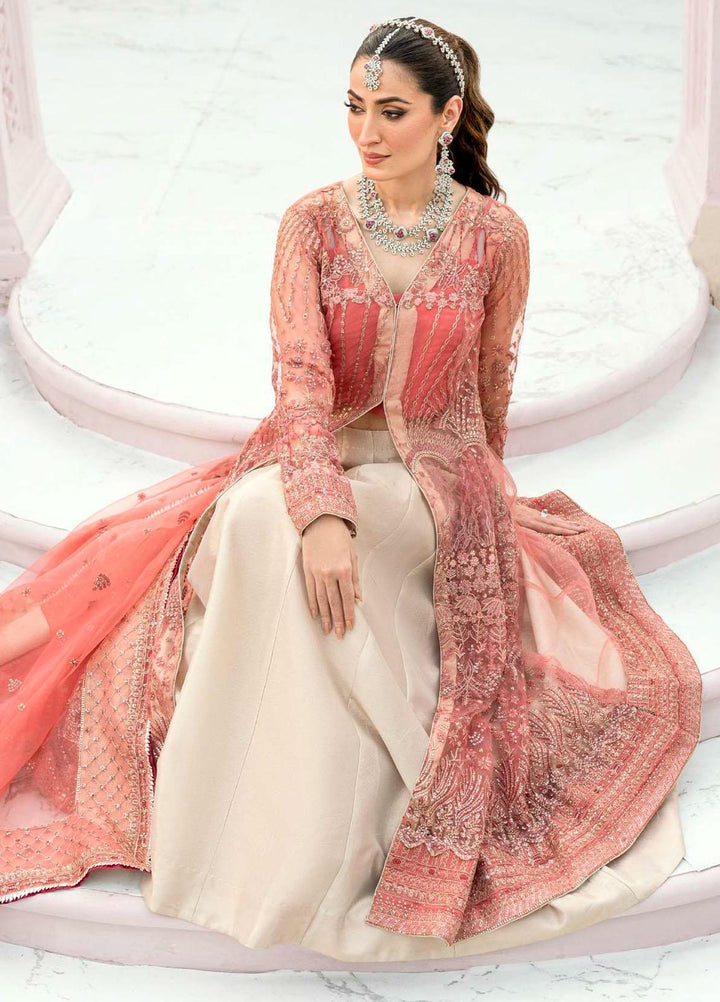 Motifz Embroidered Net Suits Unstitched 3 Piece MT23PB MWU04114 Avley - Luxury Collection