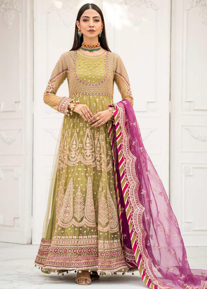 Motifz Embroidered Net Suits Unstitched 3 Piece MT23PB MWU04115 Ella - Luxury Collection