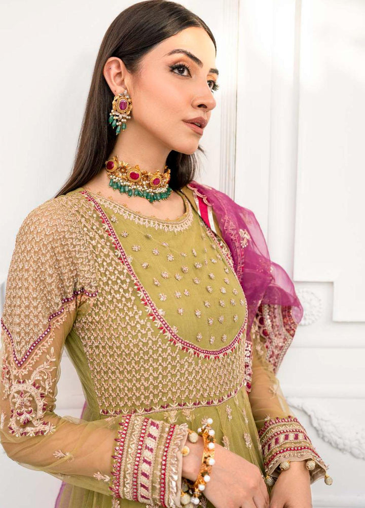 Motifz Embroidered Net Suits Unstitched 3 Piece MT23PB MWU04115 Ella - Luxury Collection