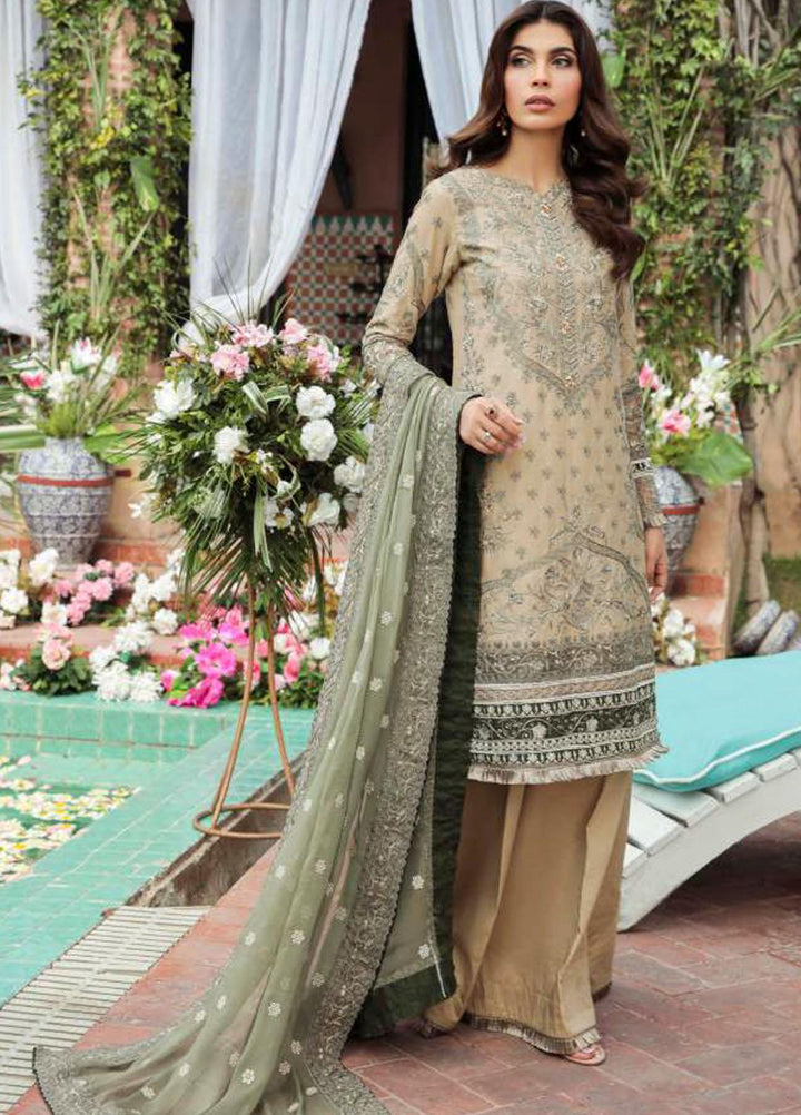 Motifz Embroidered Lawn Suit Unstitched 3 Piece MT22PL 3199 SAND TAUPE - Premium Collection