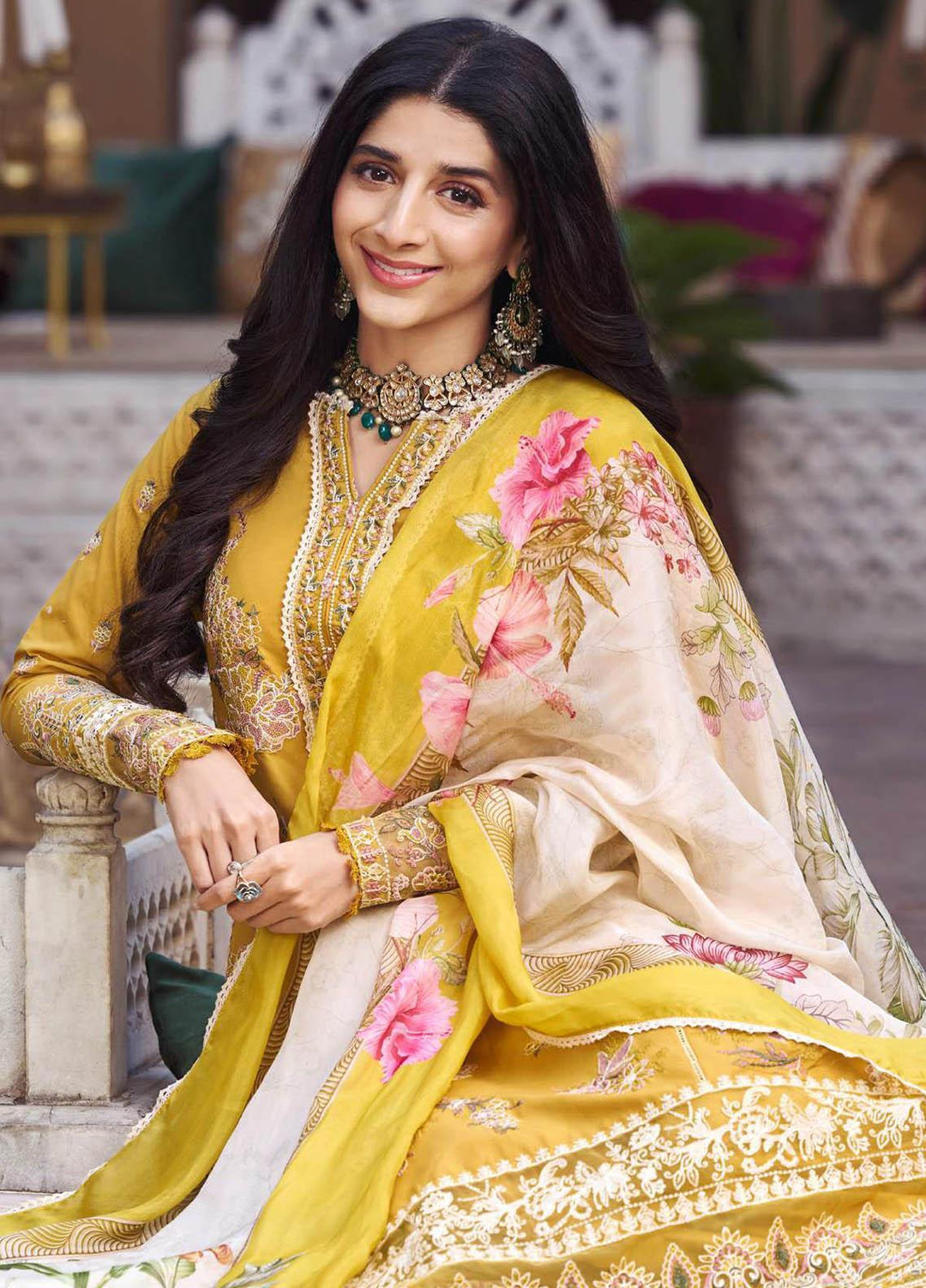 Motifz Embroidered Lawn Suits Unstitched 3 Piece MT23P MWU04046 Ava - Summer Collection