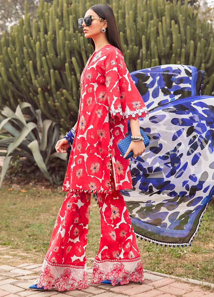 MPrints by Maria B Embroidered Lawn Suits Unstitched 3 Piece MB24P 12A - Summer Collection