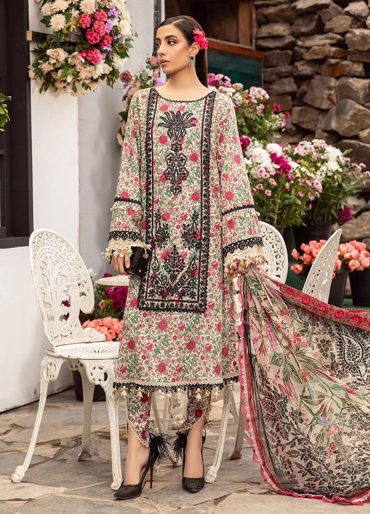 MPrints by Maria B Embroidered Lawn Suits Unstitched 3 Piece MB24P 13A - Summer Collection