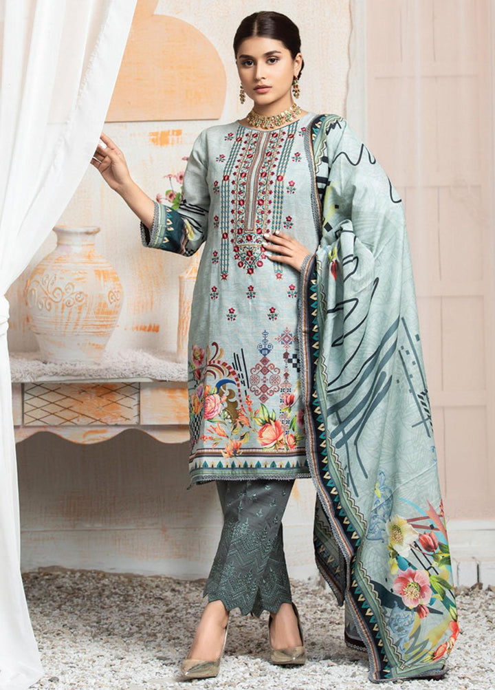 Winter Hues By MTF Embroidered Khaddar Suits Unstitched 3 Piece MTF21WH 04 - Winter Collection