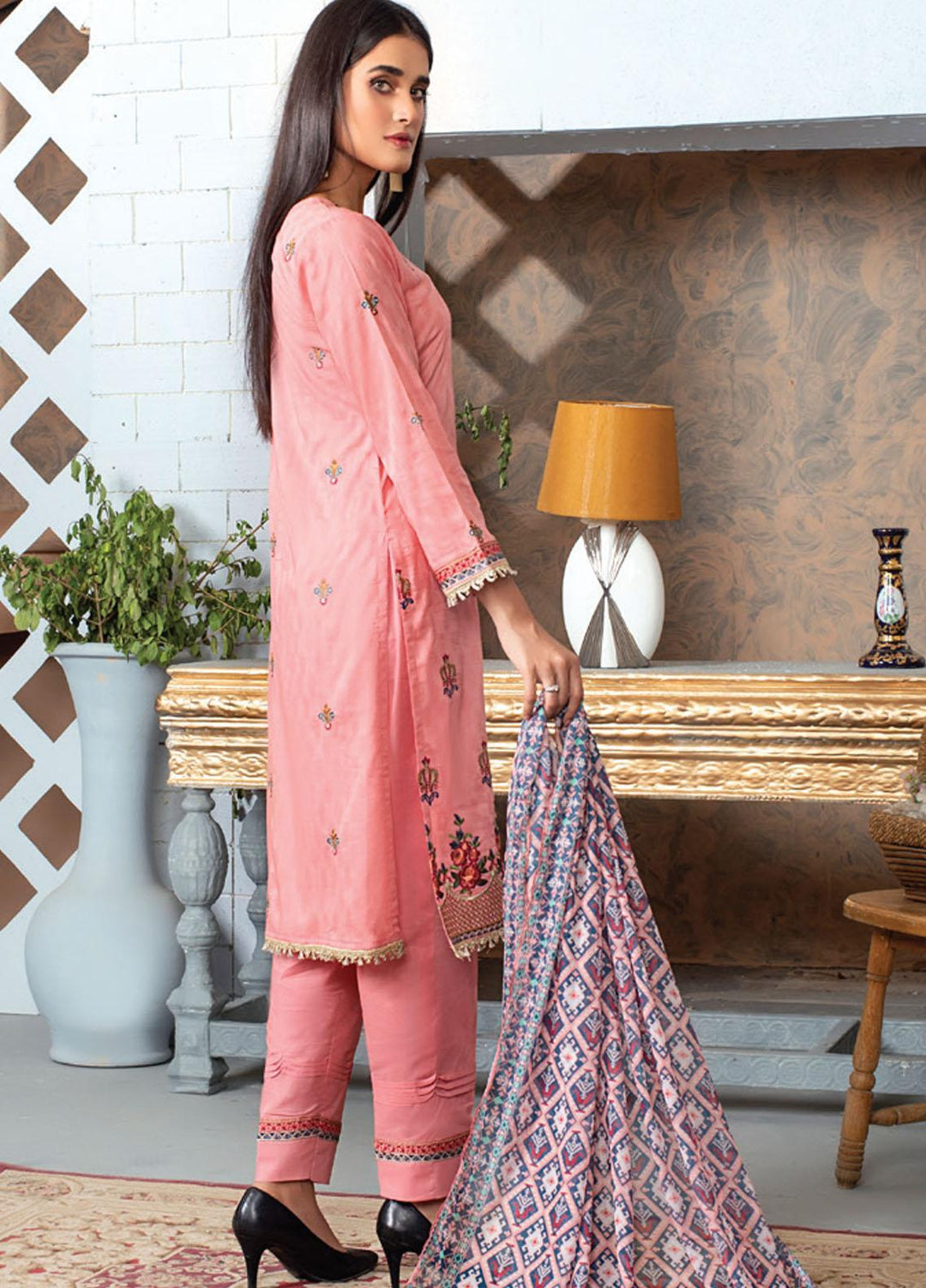 MTF Embroidered Lawn Suits Unstitched 3 Piece MTF21EE 05 - Summer Collection