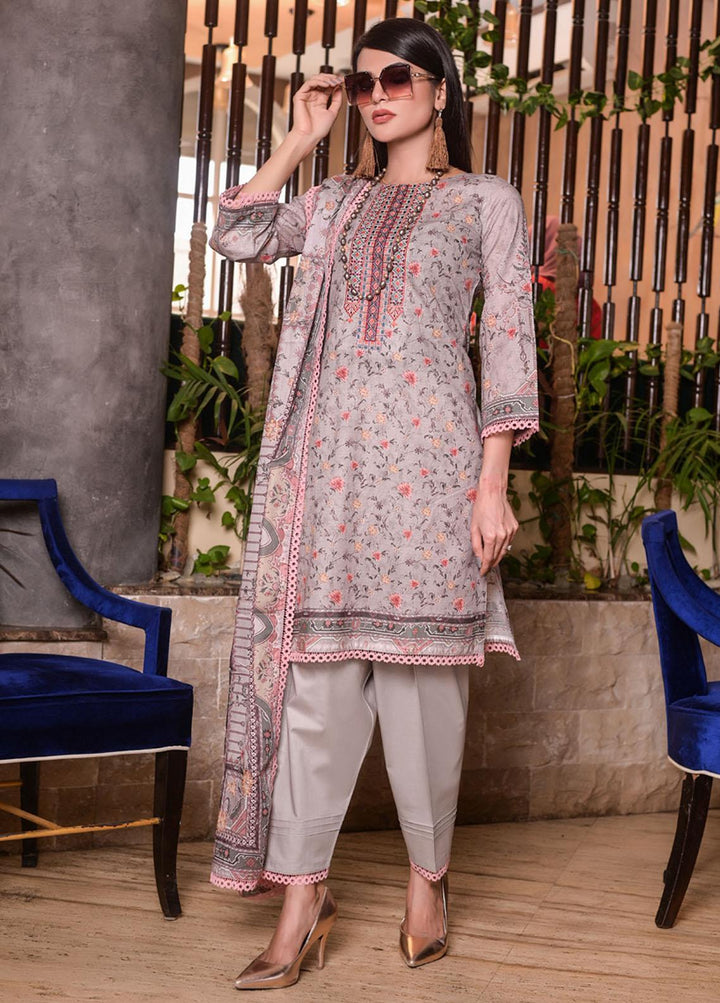 Marvelous Mother By MTF Embroidered Lawn Suits Unstitched 3 Piece MTF22MM 10 - Summer Collection