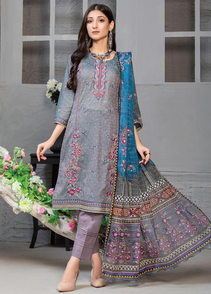 MTF Embroidered Jacquard Suits Unstitched 3 Piece MTF21TT D-01 - Summer Collection