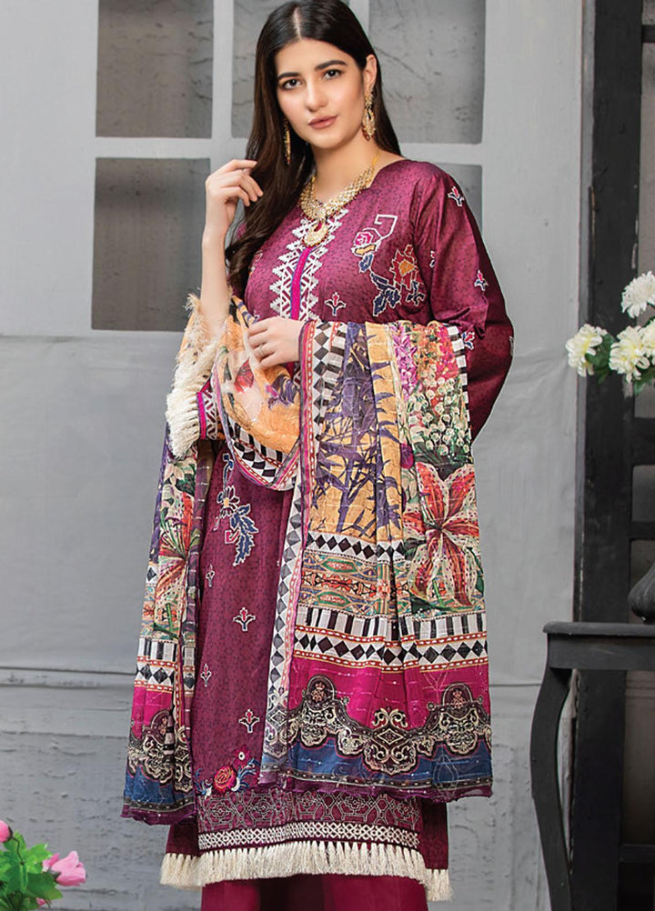 MTF Embroidered Jacquard Suits Unstitched 3 Piece MTF21TT D-03 - Summer Collection