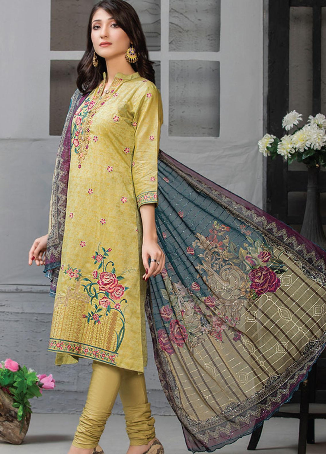 MTF Embroidered Jacquard Suits Unstitched 3 Piece MTF21TT D-04 - Summer Collection