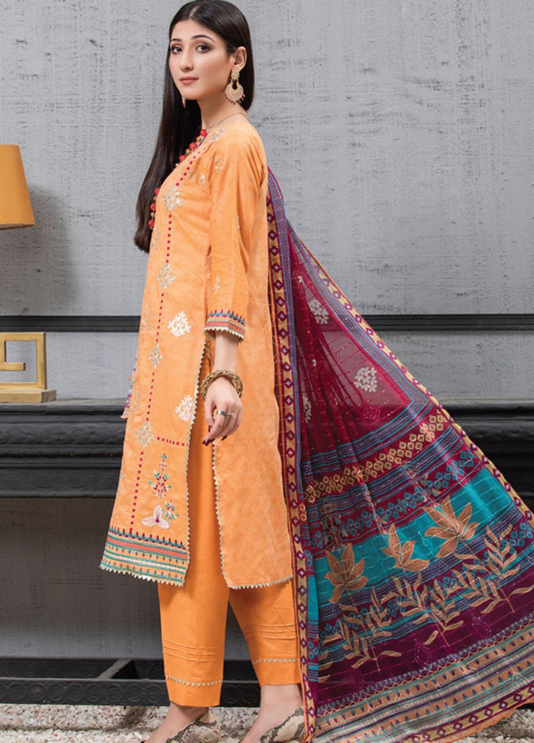 MTF Embroidered Jacquard Suits Unstitched 3 Piece MTF21TT D-06 - Summer Collection