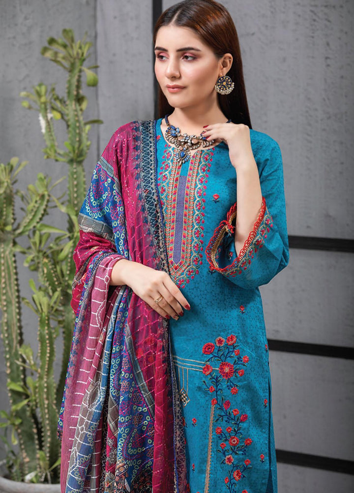 MTF Embroidered Jacquard Suits Unstitched 3 Piece MTF21TT D-07 - Summer Collection