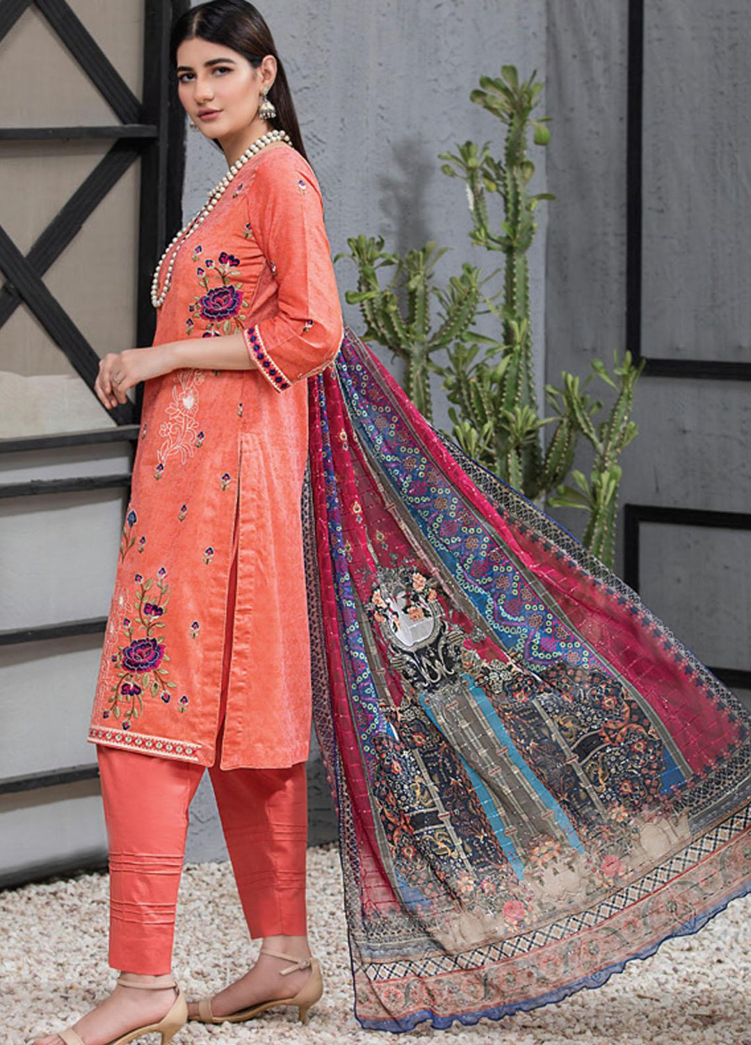 MTF Embroidered Jacquard Suits Unstitched 3 Piece MTF21TT D-08 - Summer Collection