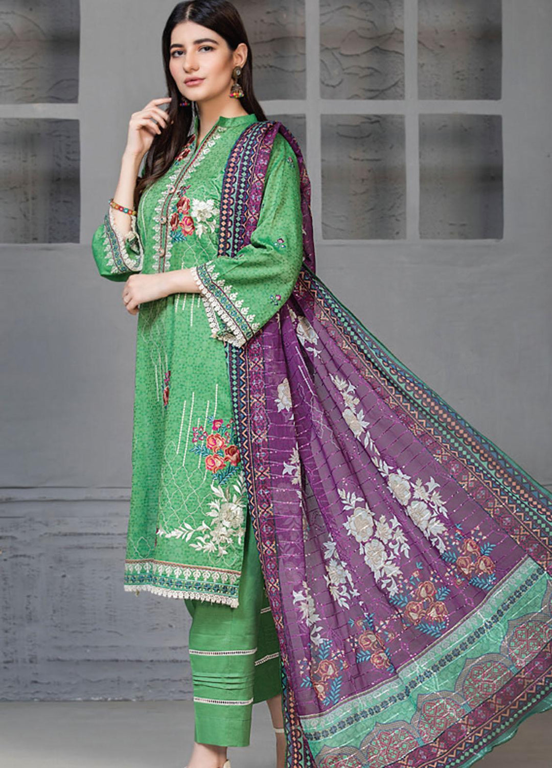 MTF Embroidered Jacquard Suits Unstitched 3 Piece MTF21TT D-10 - Summer Collection