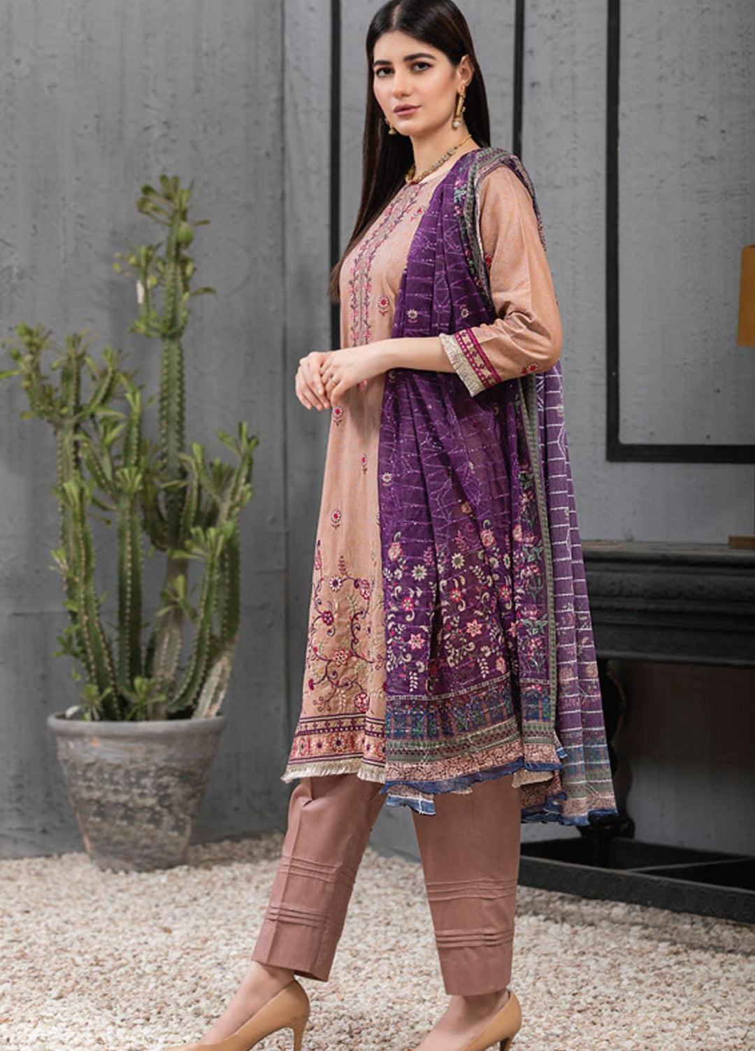 MTF Embroidered Jacquard Suits Unstitched 3 Piece MTF21TT D-12 - Summer Collection