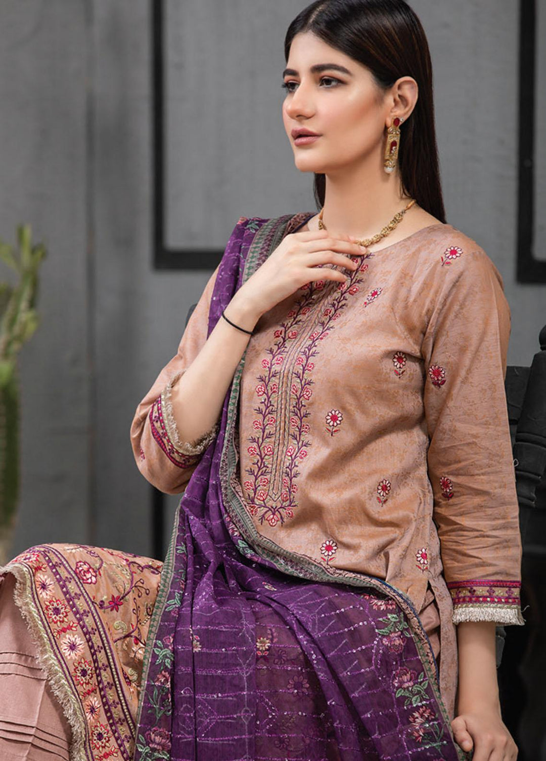 MTF Embroidered Jacquard Suits Unstitched 3 Piece MTF21TT D-12 - Summer Collection