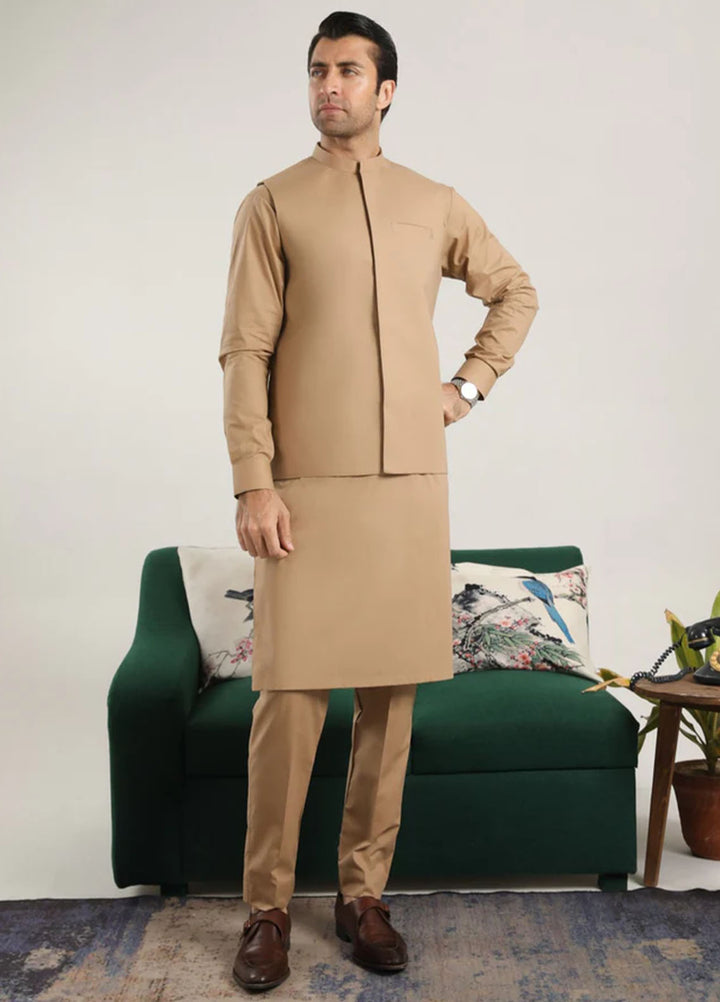 Muraqsh Plain Cotton 3 Piece Suit MUR-ISCKS