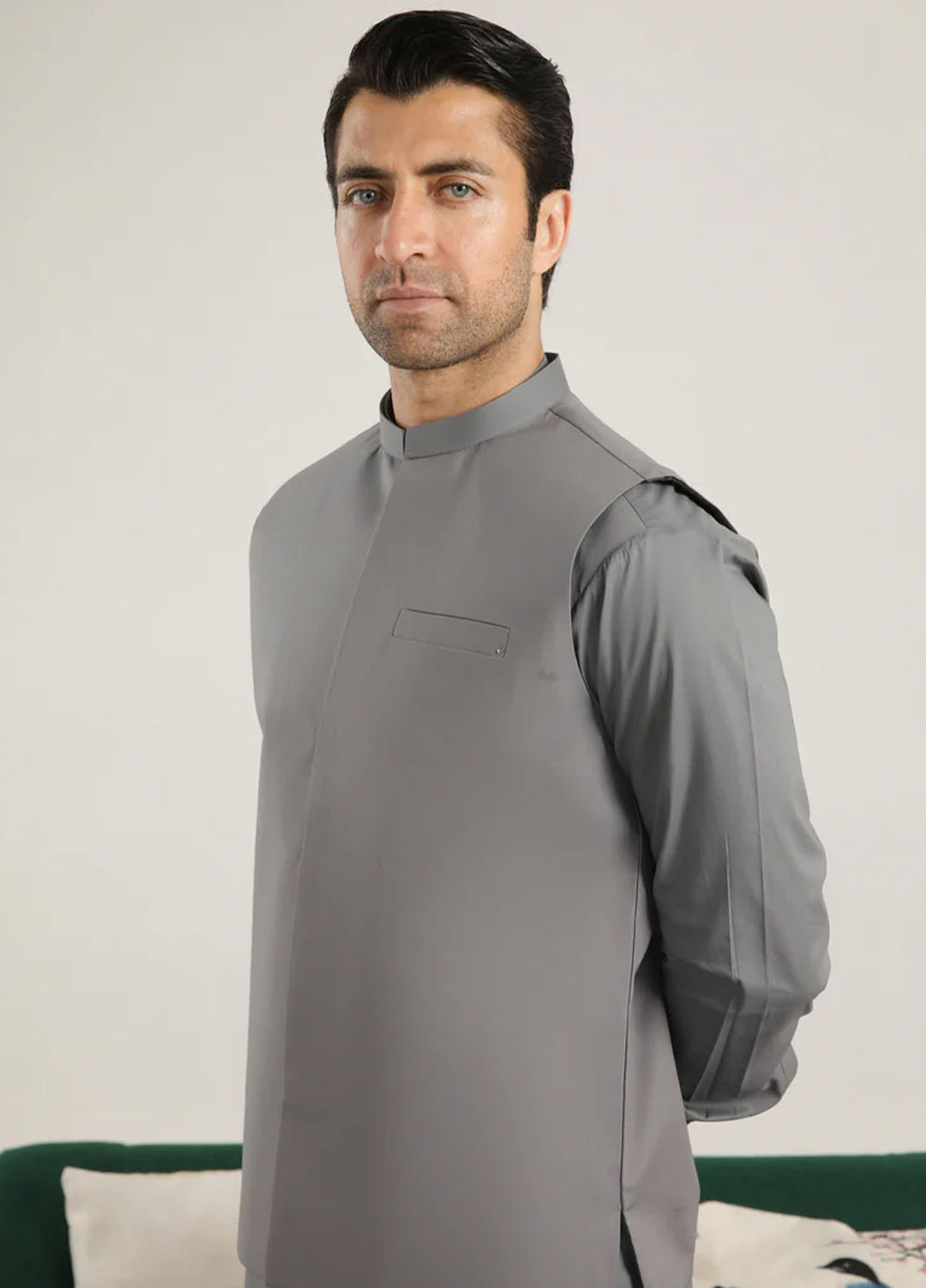 Muraqsh Plain Cotton 3 Piece Suit MUR-LGCKT