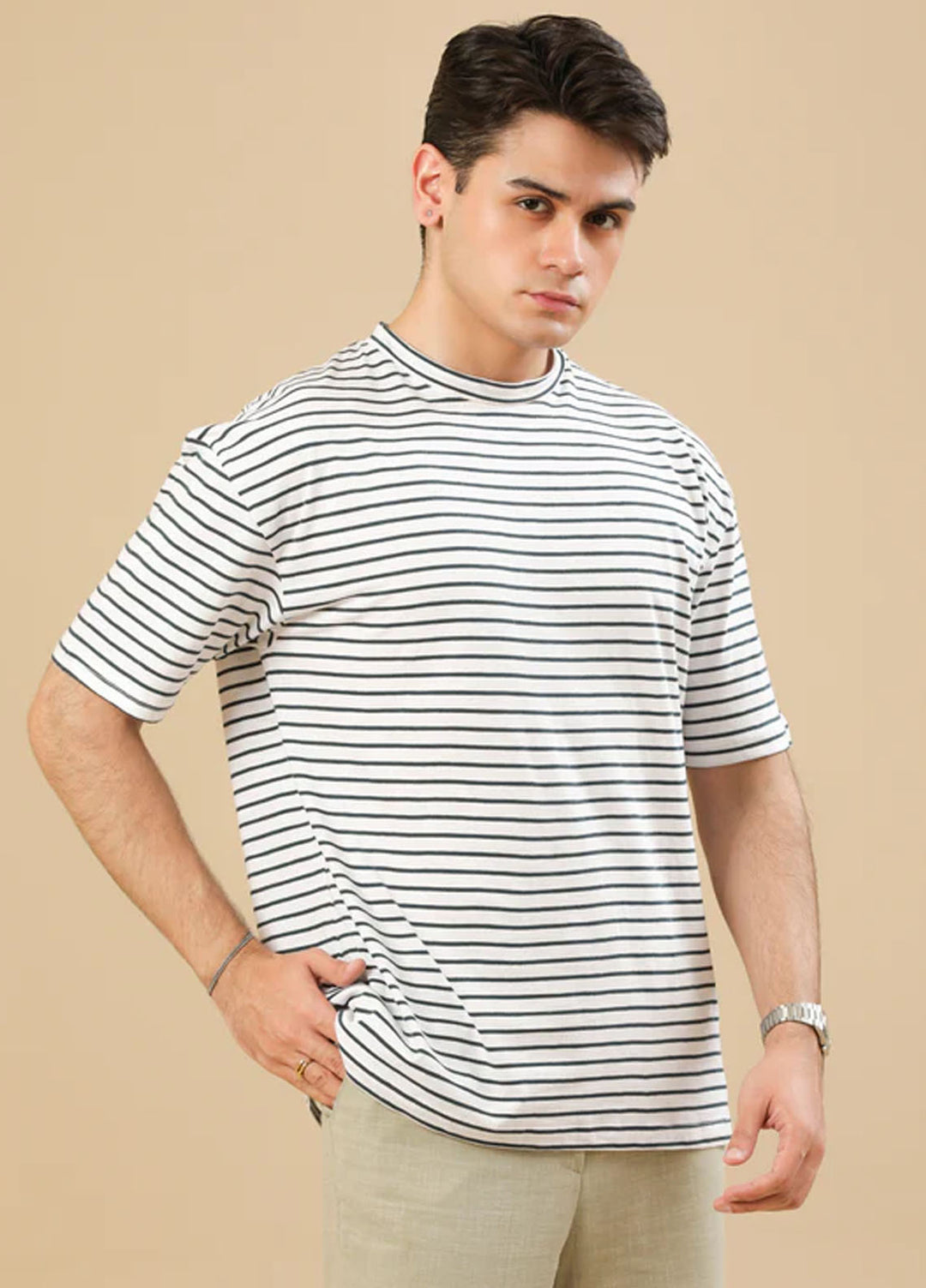 Muraqsh plain Knit T-Shirt ABD-OWSOT