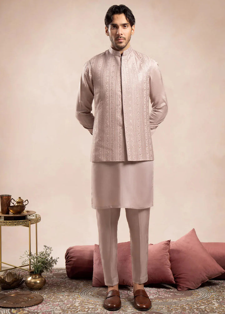 Muraqsh Pret Embroidered Raw Silk 1 Piece Falling Embroidered Waistcoat