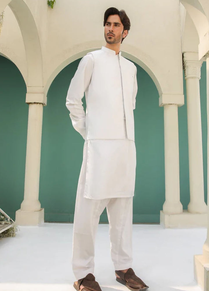 Muraqsh Pret Plain Blended 3 Piece Suit MUR-OWCKW-WC