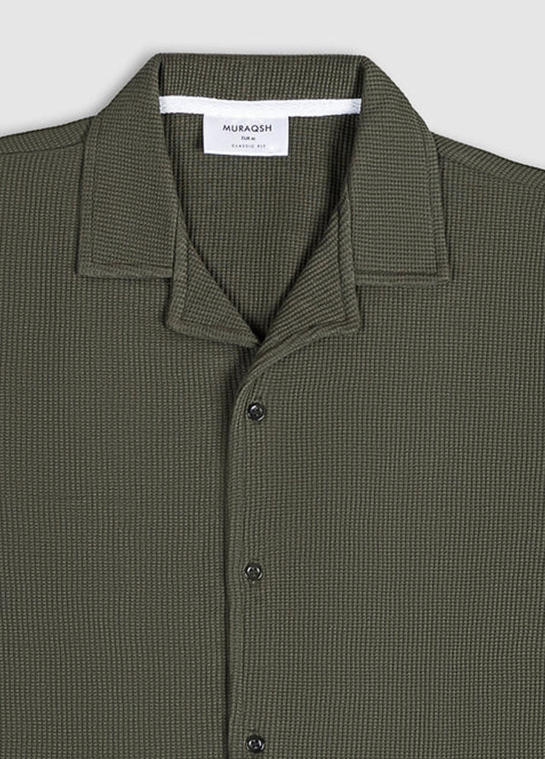 Muraqsh Textured  Button Down Knit Shirt ABD-OWTRBD-FS