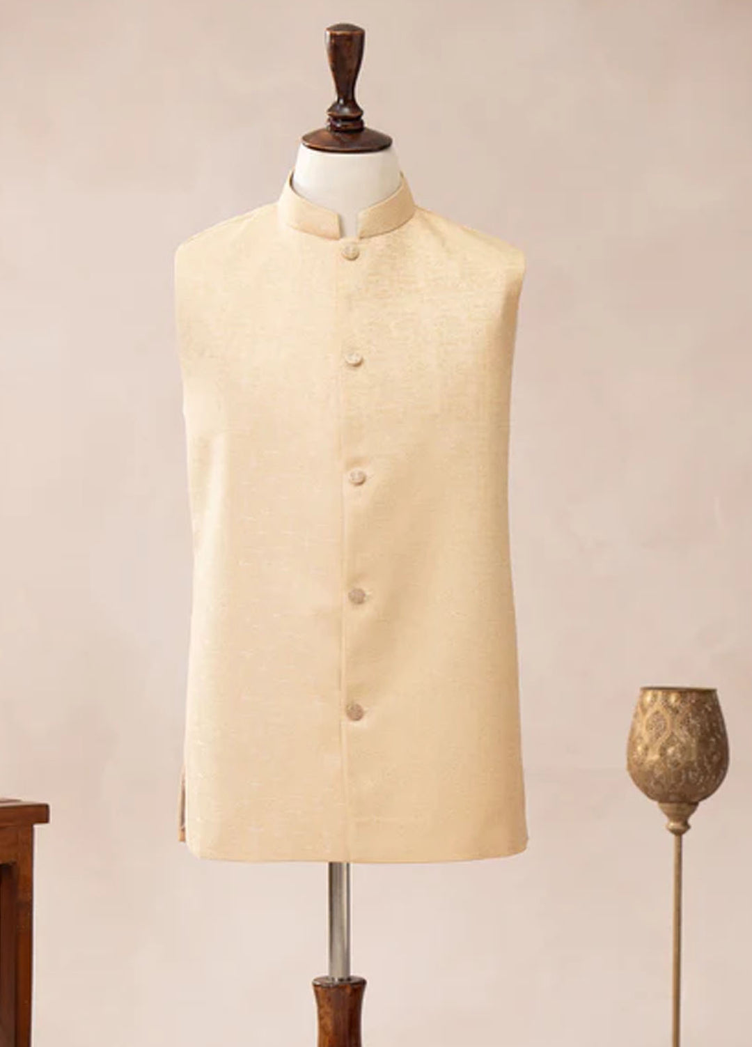 Muraqsh Textured Jamawar Waistcoat ABD-BWKTW-WC