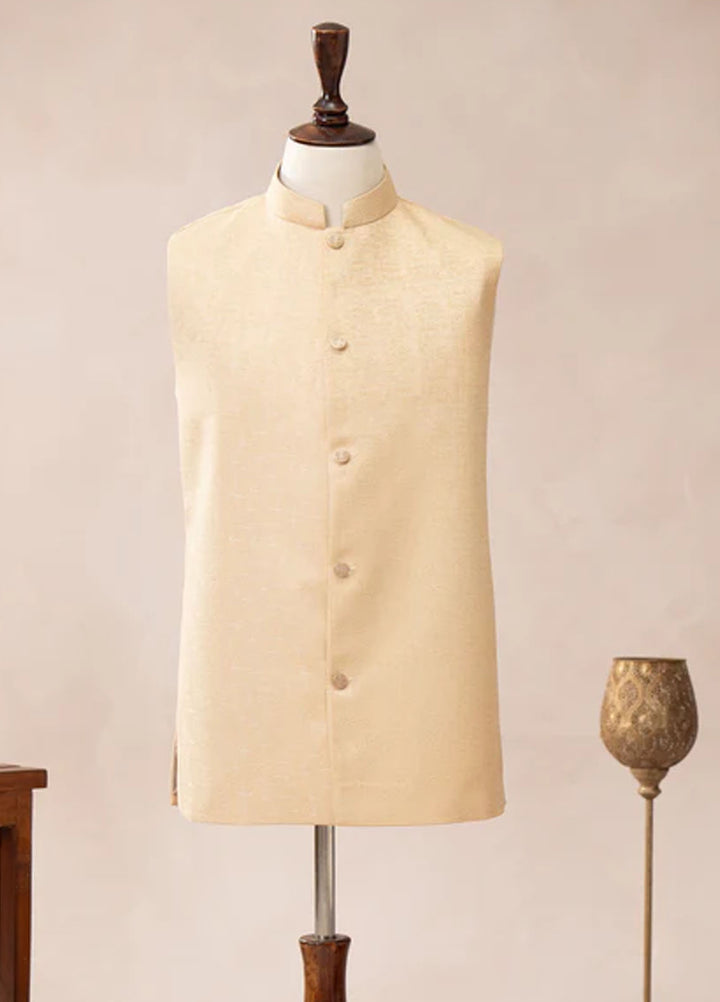 Muraqsh Textured Jamawar Waistcoat ABD-BWKTW-WC