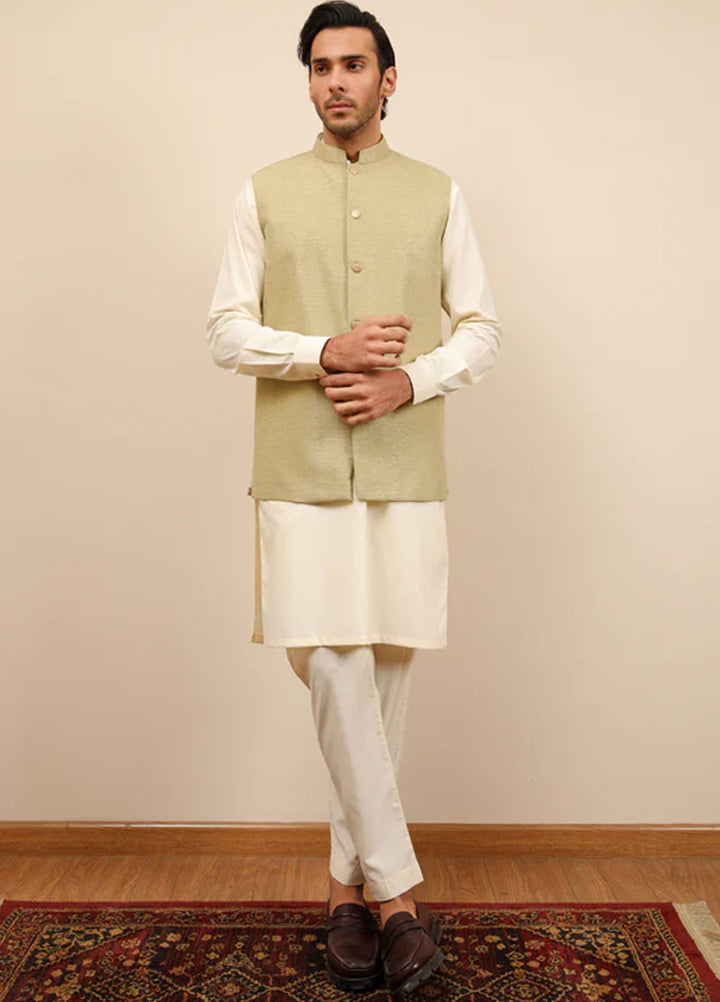 Muraqsh Textured Jamawar Waistcoat ABD-BWKTW0-WC