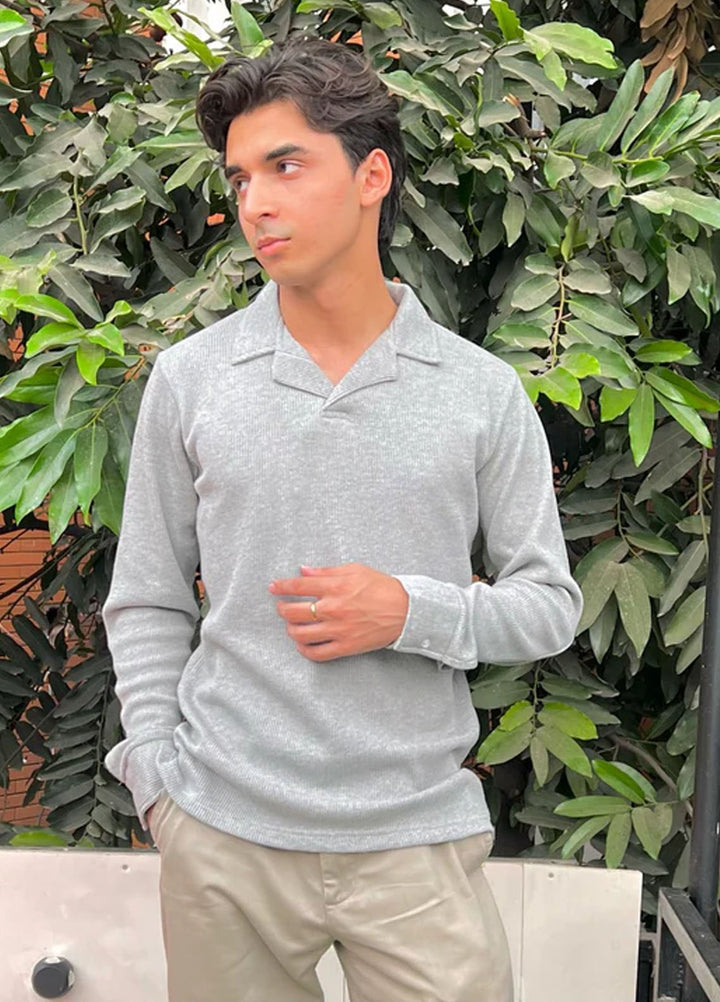 Muraqsh Textured  Revere Polo Knit Shirt ABD-LGWTRP-FS