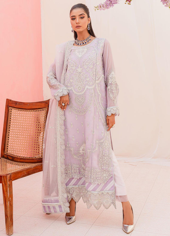 Murat By Freesia Premium Embroidered Chiffon Suits Unstitched 3 Piece FRE23MU FFD-0112 Evening Haze - Festive Collection