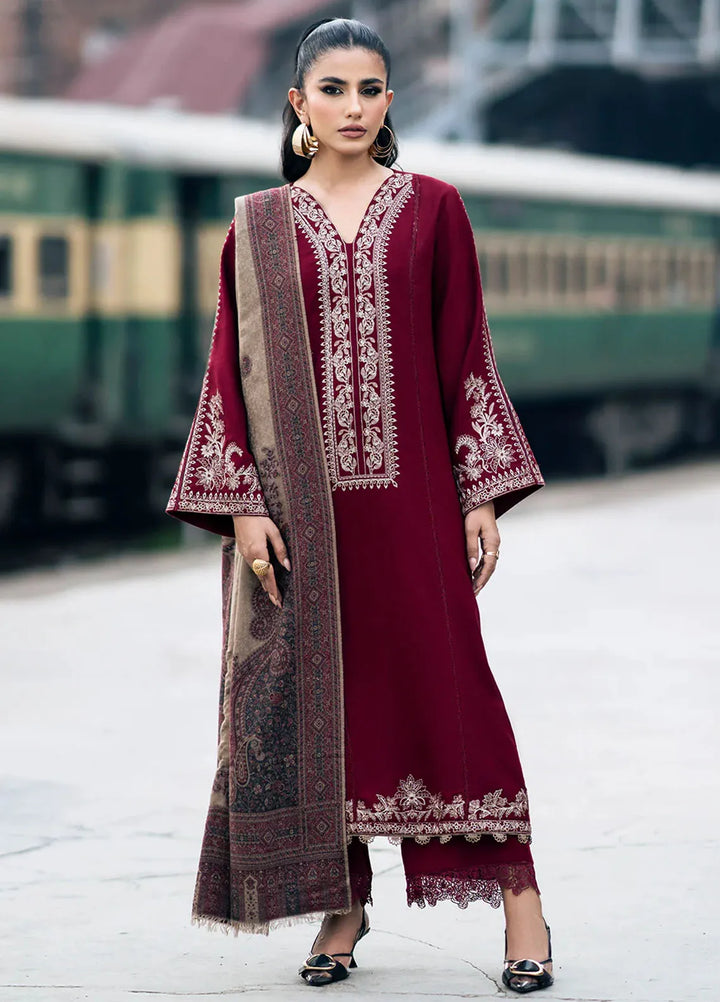 Musafir by Izel Embroidered Wool Suits Unstitched 2 Piece IZL24MF Haasil - Winter Collection