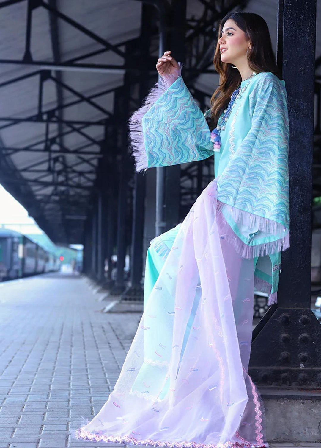 Musafir By Surmai Embroidered Lawn Suits Unstitched 3 Piece SUR23M ELSA - Premium Collection