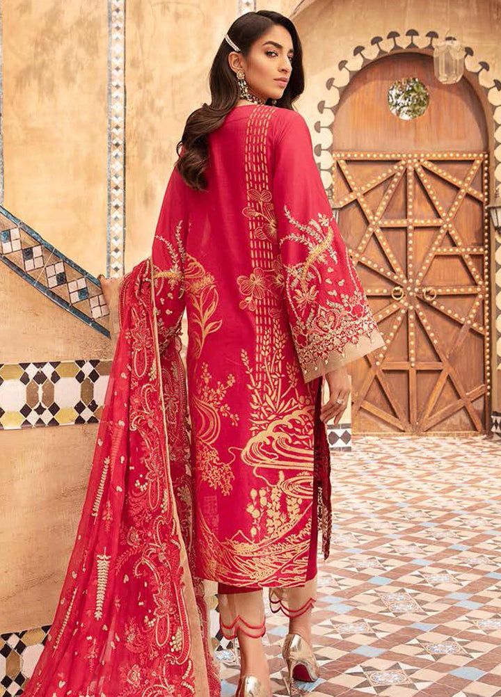 MusCari Embroidered Lawn Suits Unstitched 3 Piece MC21L MLC-07 - Summer Collection