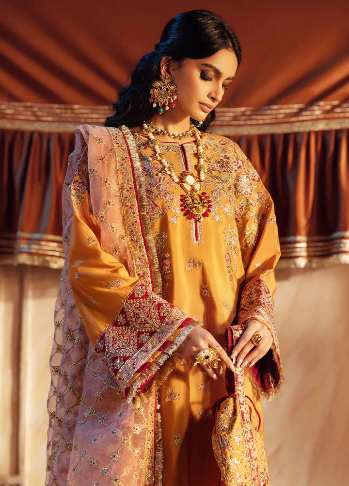 Mushk by AJR Couture Embroidered Suit Unstitched 3 Piece AJR25M Zareen - Formals Collection