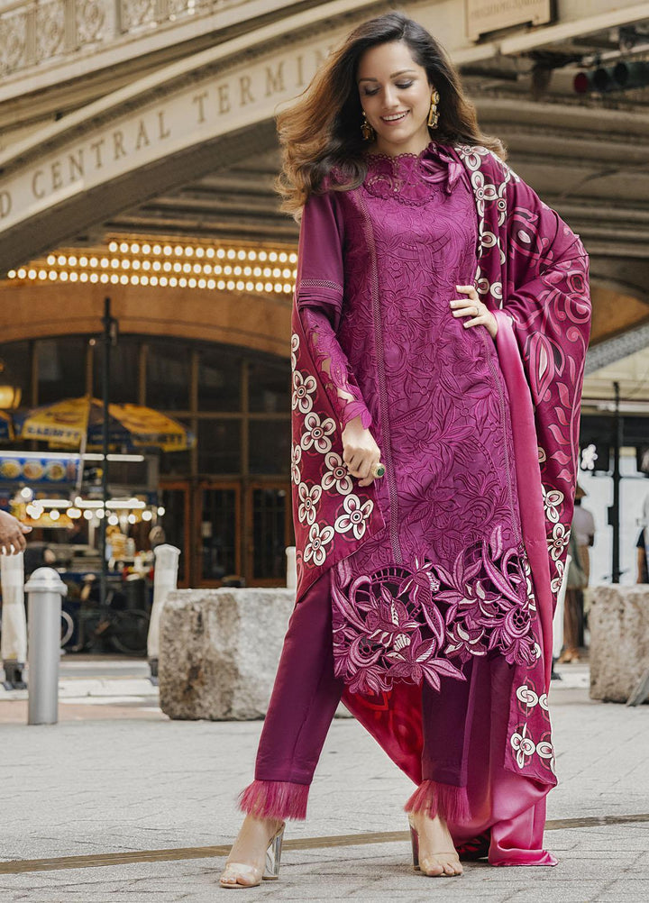 Mushq Embroidered Linen Suits Unstitched 3 Piece MQ21BW MW21-11 Vivid Viola - Winter Collection