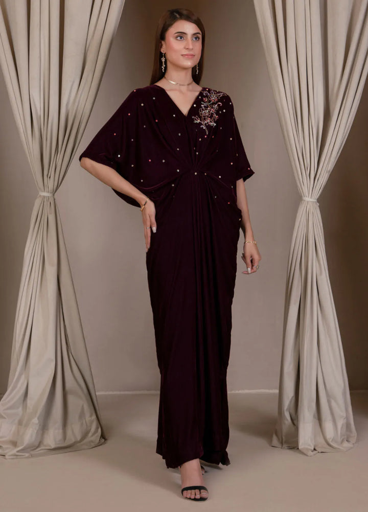 Mushq by Hadia Batool Pret Embroidered Velvet 1 Piece Suit Mohagni