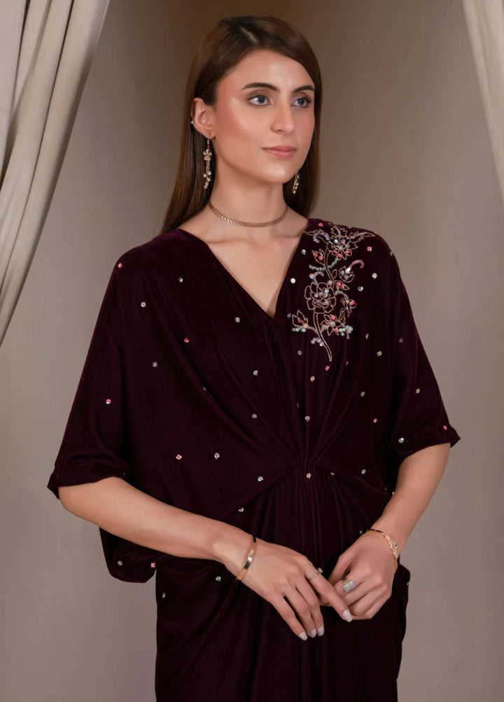 Mushq by Hadia Batool Pret Embroidered Velvet 1 Piece Suit Mohagni