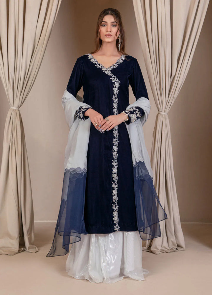 Mushq by Hadia Batool Pret Embroidered Velvet 3 Piece Suit Masakali