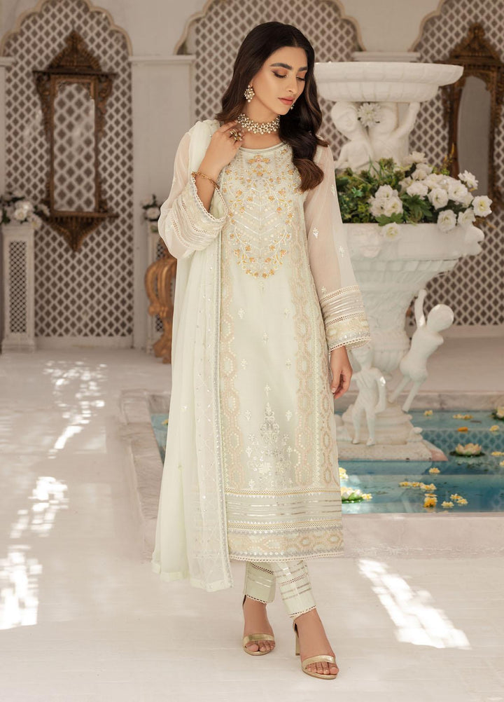 Shamooz Luxury Pret  Chiffon 3 Piece Suit Light Green SEM-0428