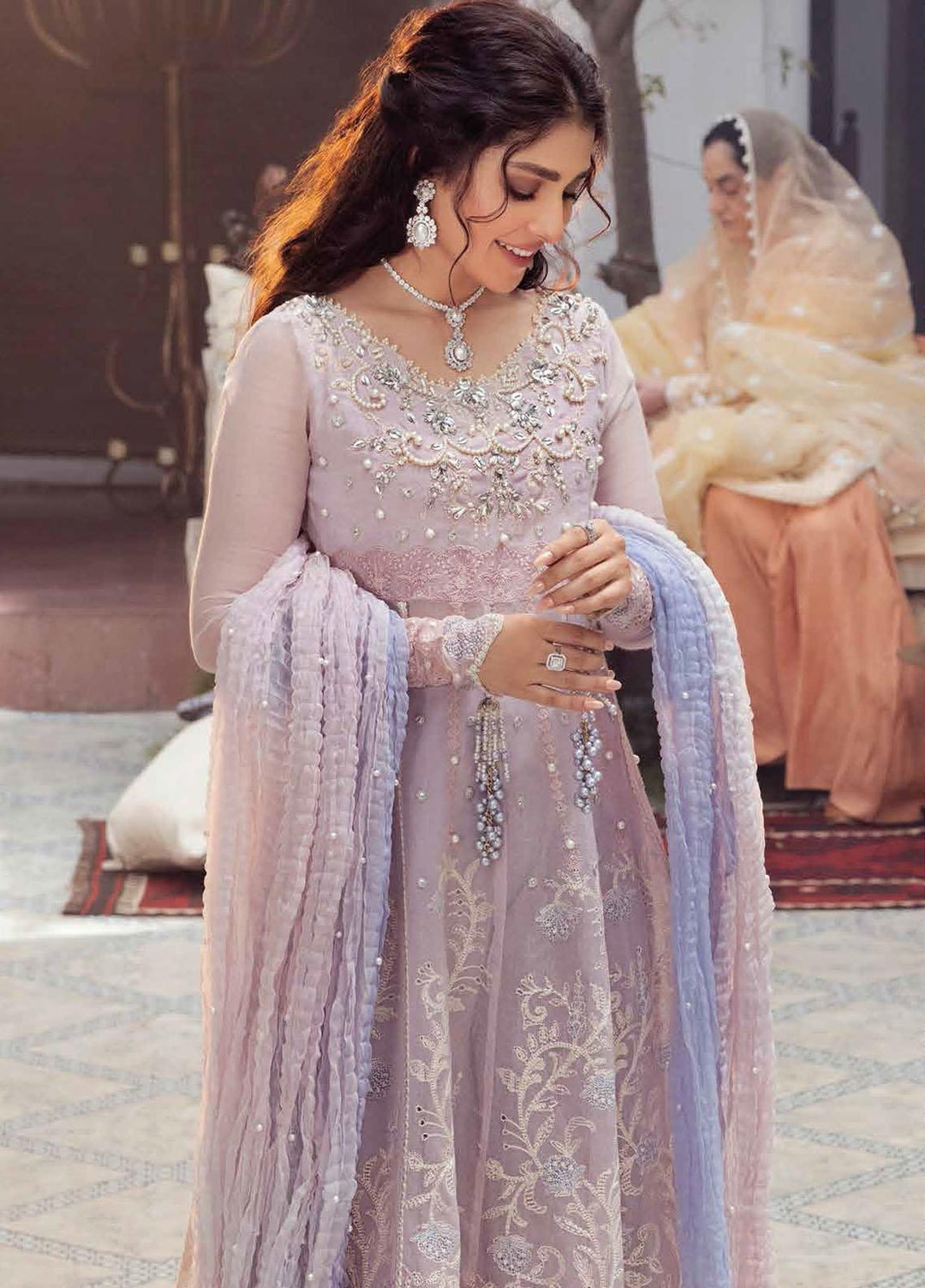 Mushq Chikankari Cotton Net Suits Unstitched 3 Piece MFC21-05 KULSUM - Festive Collection