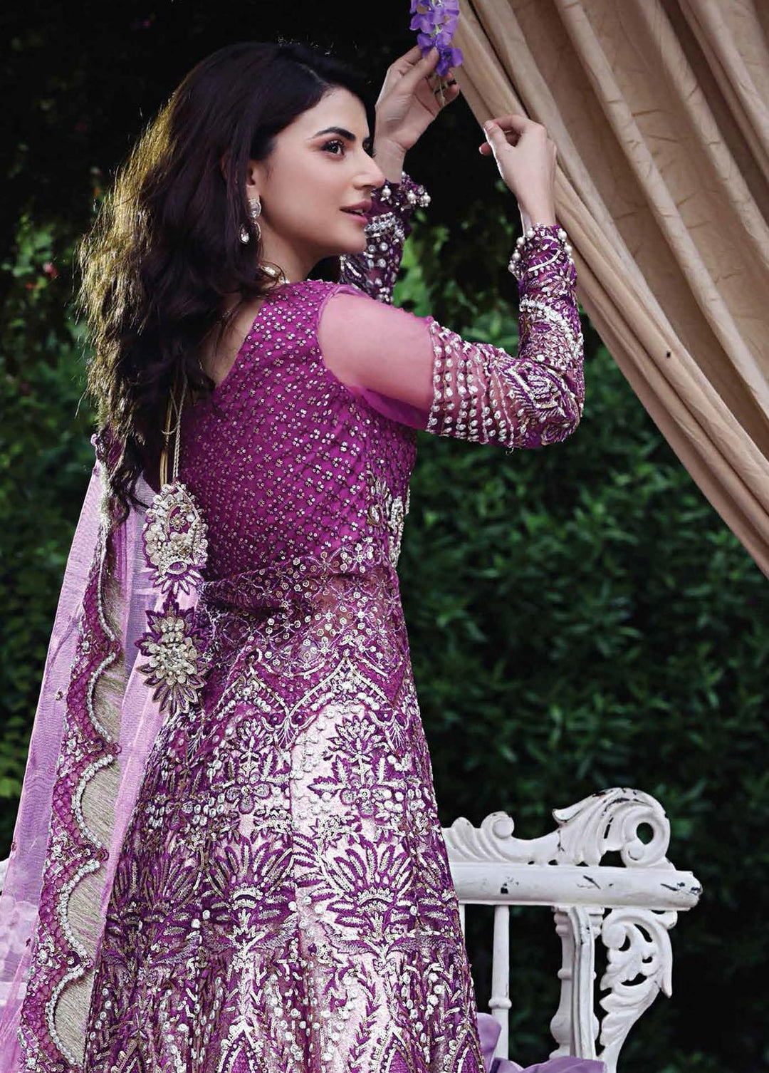Dhee Rani By Mushq Embroidered Net Suits Unstitched 3 Piece MQ21WD TDL21-03 Maha - Wedding Collection